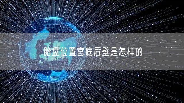 胎盘位置宫底后壁是怎样的