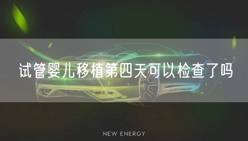 试管婴儿移植第四天可以检查了吗